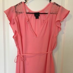 Salmon maternity blouse